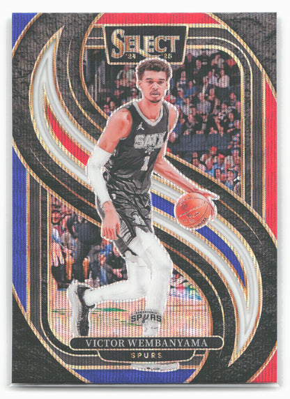 2024-25 Panini Select #102 Victor Wembanyama Tri-Color Prizm