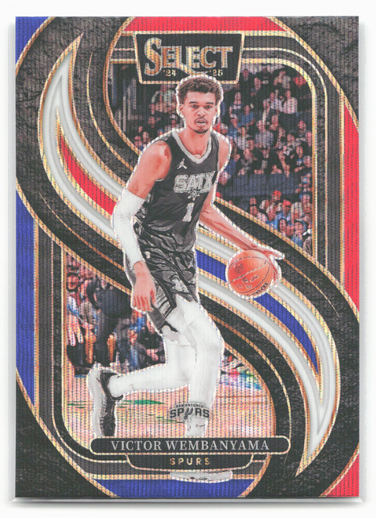 2024-25 Panini Select #102 Victor Wembanyama Tri-Color Prizm