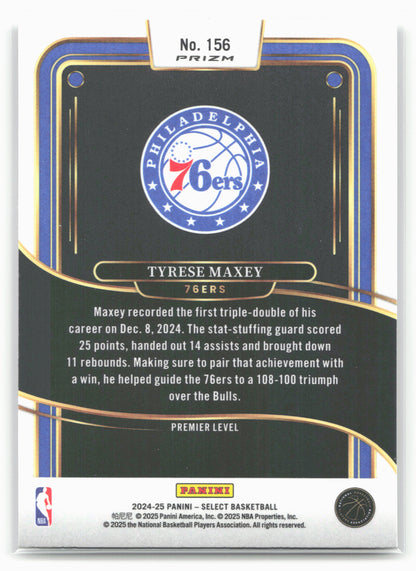2024-25 Panini Select #156 Tyrese Maxey Scope Prizm