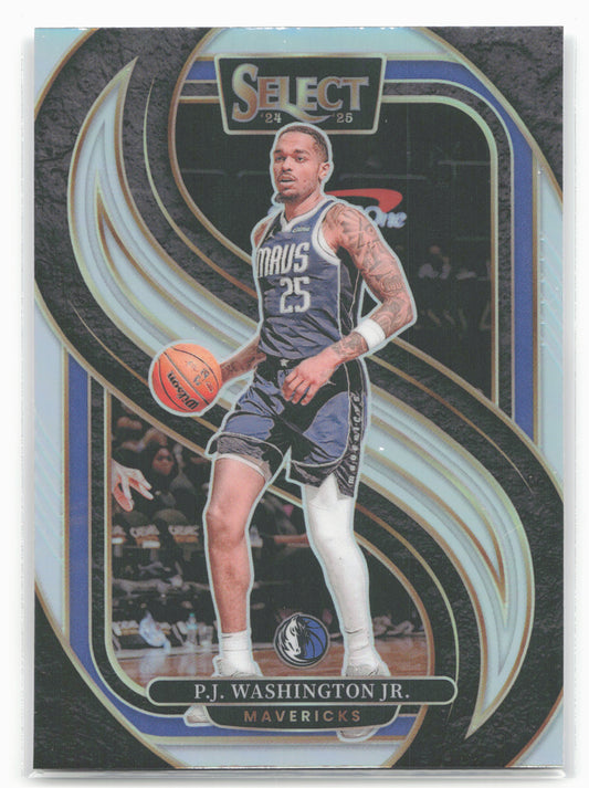 2024-25 Panini Select #154 P.J. Washington Jr. Silver Prizm