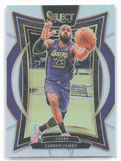 2024-25 Panini Select #54 LeBron James Silver Prizm