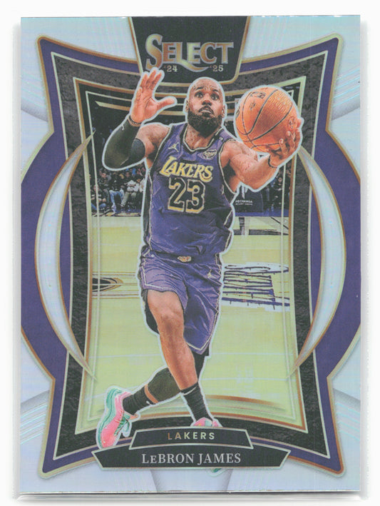 2024-25 Panini Select #54 LeBron James Silver Prizm