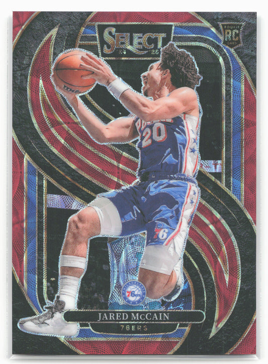 2024-25 Panini Select #184 Jared McCain Red Scope Prizm #/249