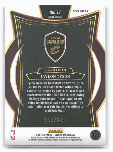 
2024-25 Panini Select #77 Jaylon Tyson Blue Scope Prizm 19760