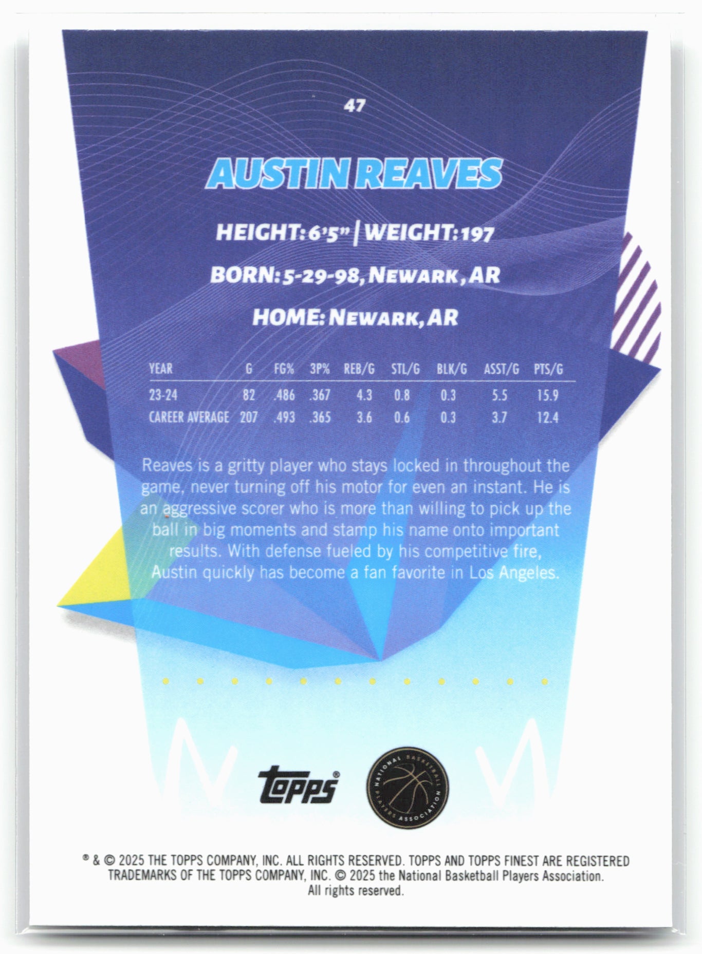 2024-25 Finest #47 Austin Reaves 19761