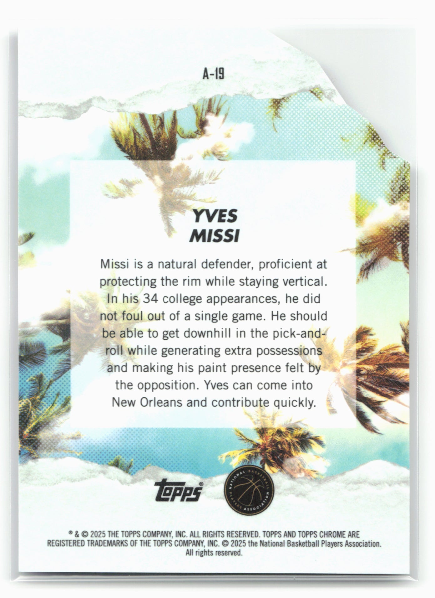 2024-25 Finest #A-19 Yves Missi Arrivals 19768