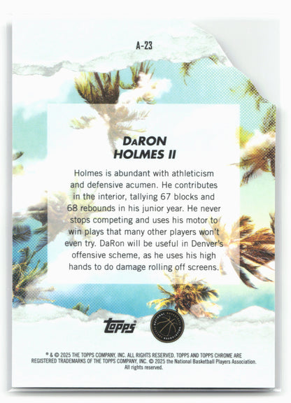 2024-25 Finest #A-23 DaRon Holmes II Arrivals 19771