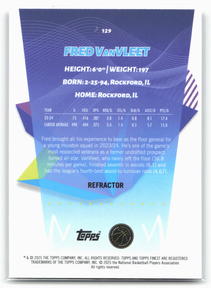 2024-25 Finest #129 Fred VanVleet Refractor 19773