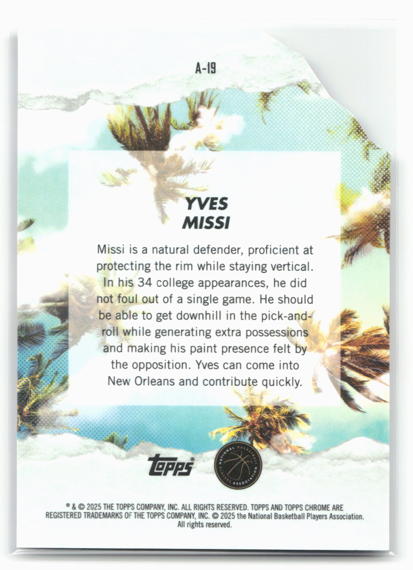 2024-25 Finest #A-19 Yves Missi Arrivals 19791