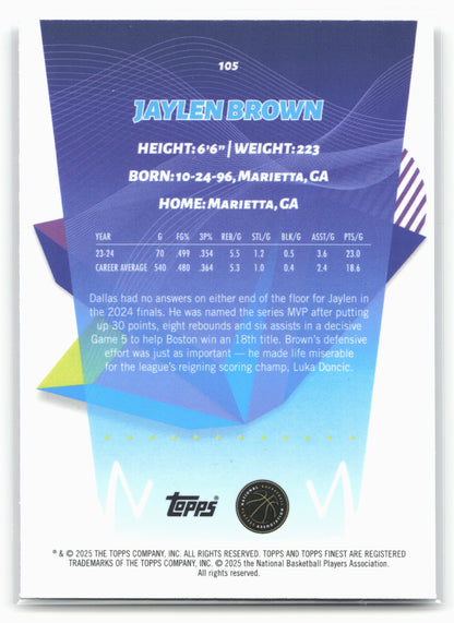2024-25 Finest #105 Jaylen Brown