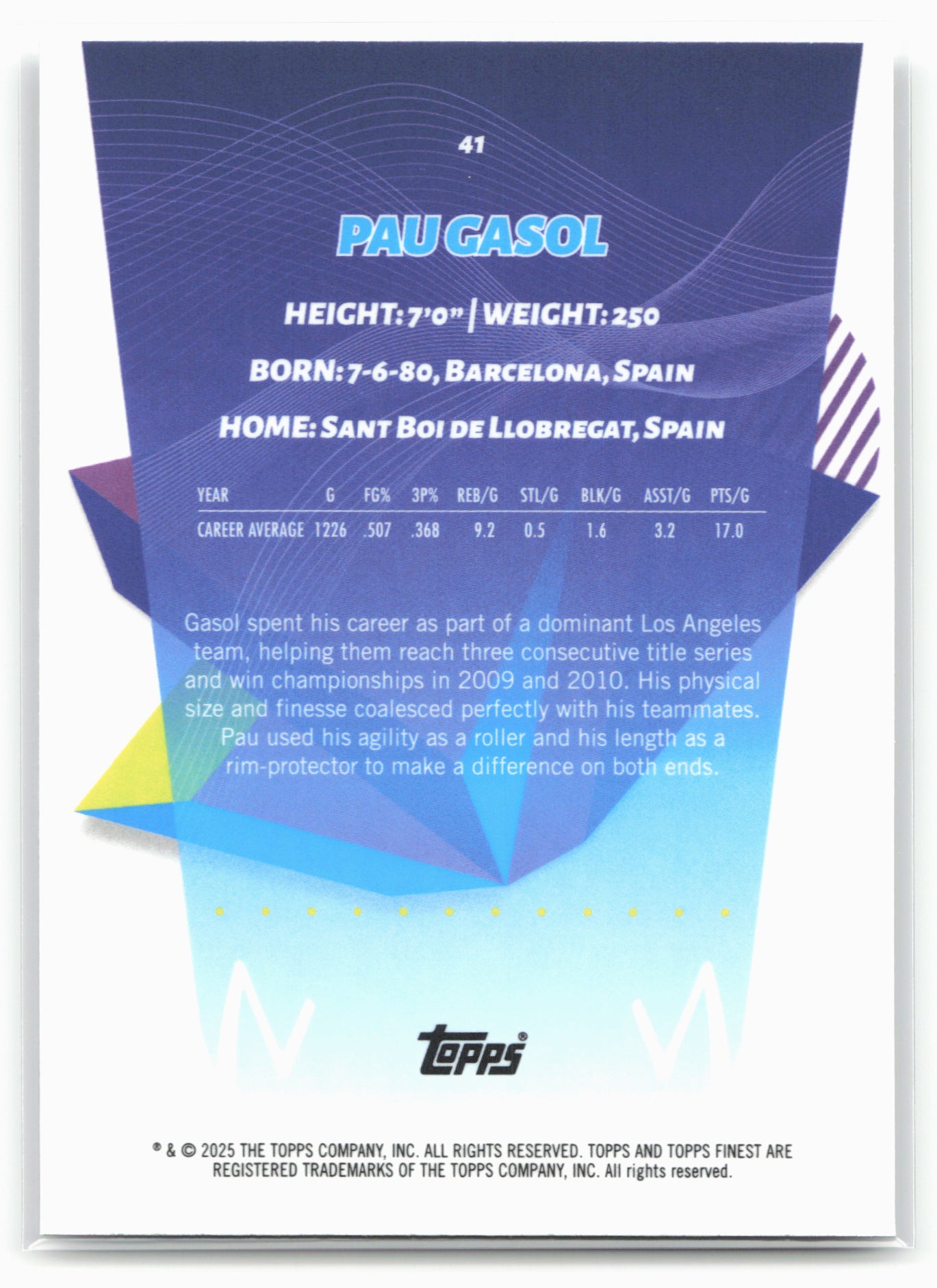 2024-25 Finest #41 Pau Gasol