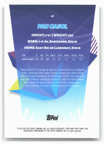 
2024-25 Finest #41 Pau Gasol