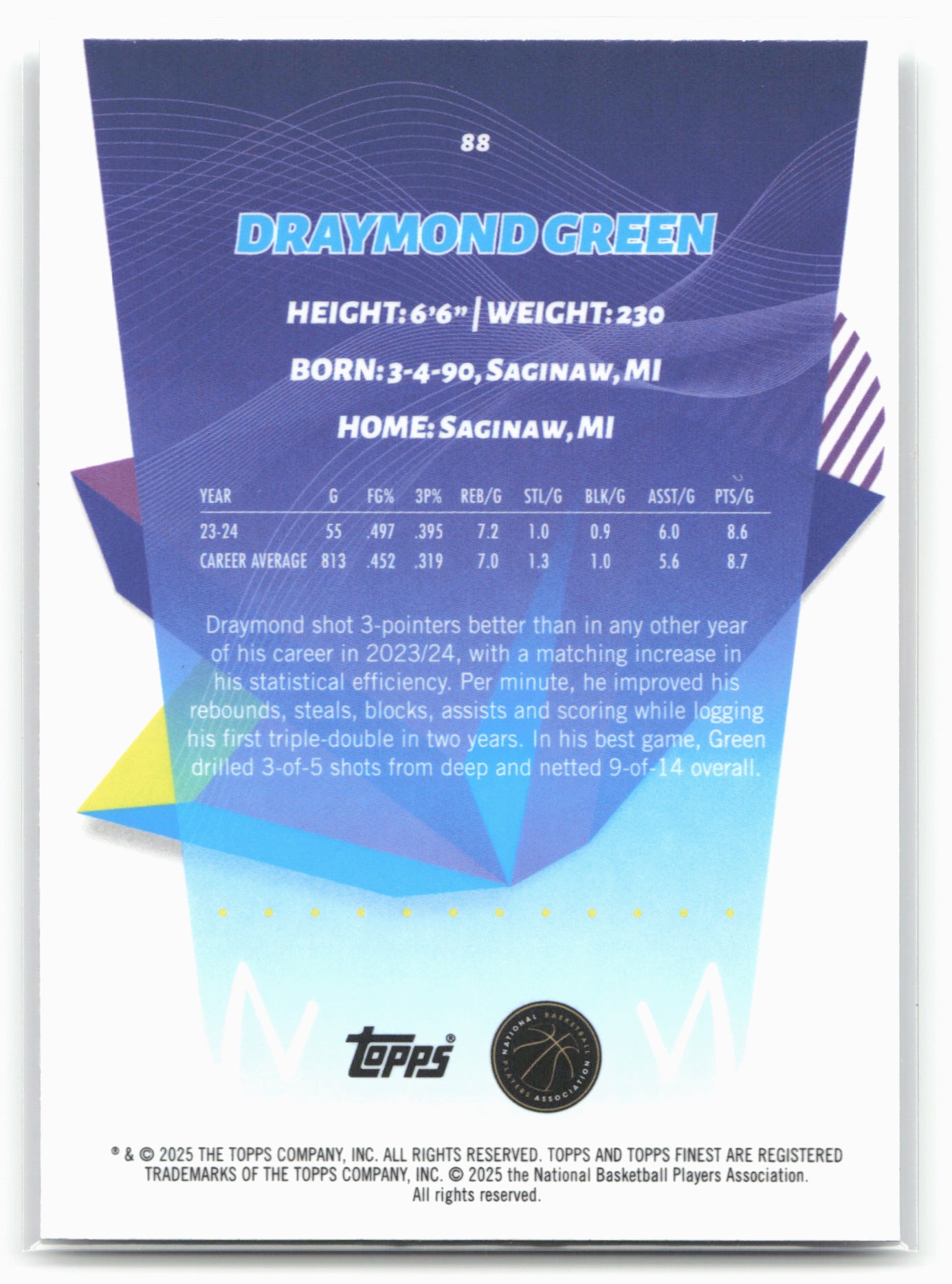 2024-25 Finest #88 Draymond Green