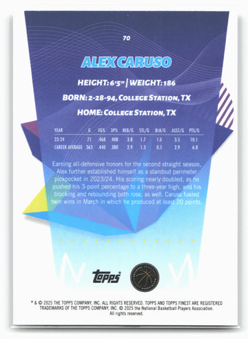 
2024-25 Finest #70 Alex Caruso