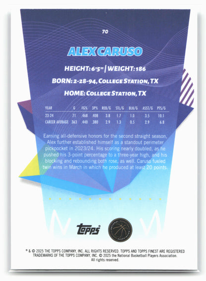 2024-25 Finest #70 Alex Caruso