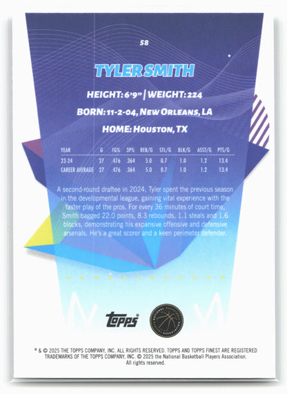2024-25 Finest #58 Tyler Smith 19830