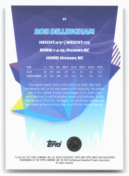 2024-25 Finest #61 Rob Dillingham 19850