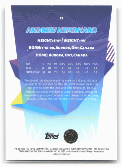 2024-25 Finest #37 Andrew Nembhard