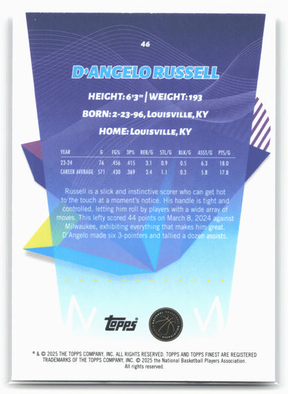 2024-25 Finest #46 D'Angelo Russell
