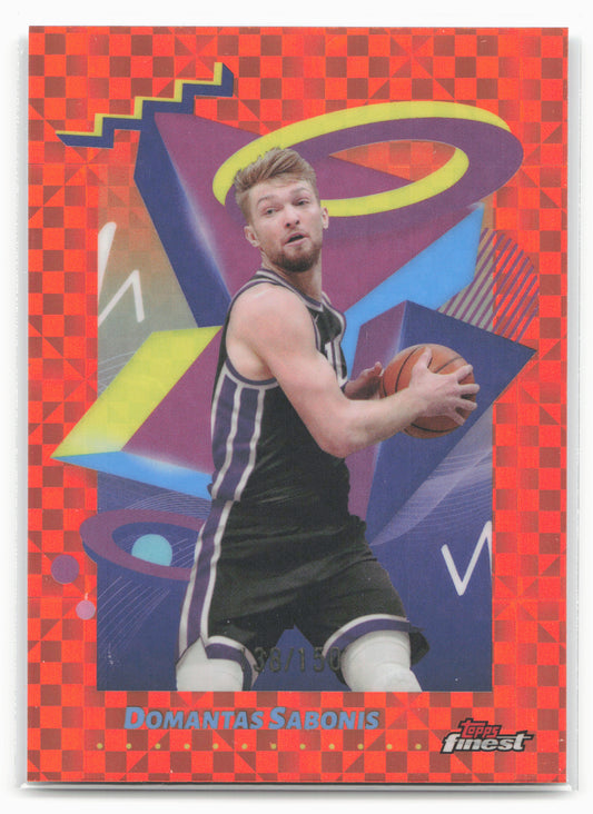 2024-25 Finest #283 Domantas Sabonis Orange X-Fractor #/150