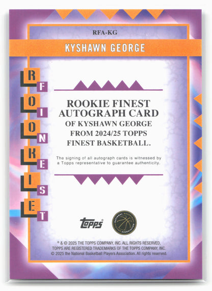 2024-25 Finest #RFA-KG Kyshawn George Rookie Finest Autographs 19878