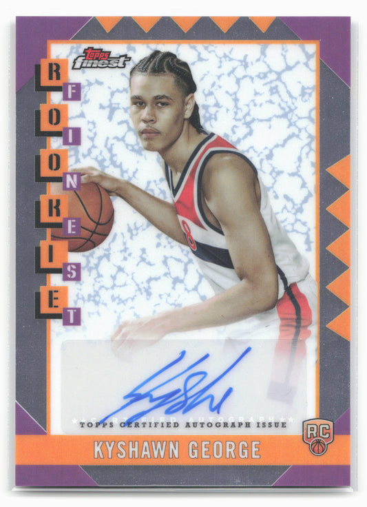 2024-25 Finest #RFA-KG Kyshawn George Rookie Finest Autographs 19878