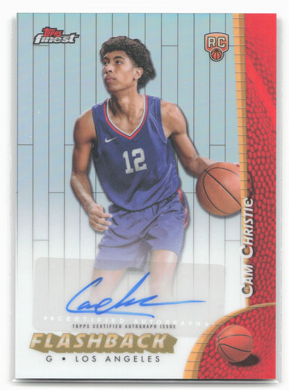 2024-25 Finest #FBA-CC Cam Christie Flashback Autographs Refractor