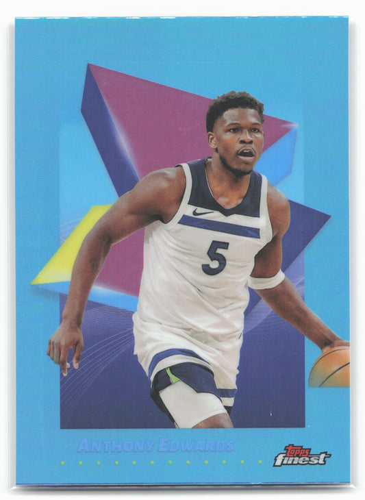 2024-25 Finest #60 Anthony Edwards Sky Blue Refractor 19887