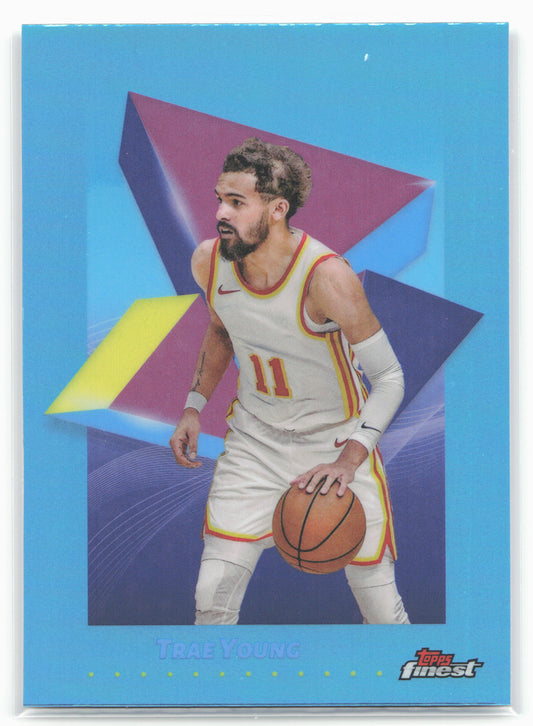 2024-25 Finest #2 Trae Young Sky Blue Refractor 19889