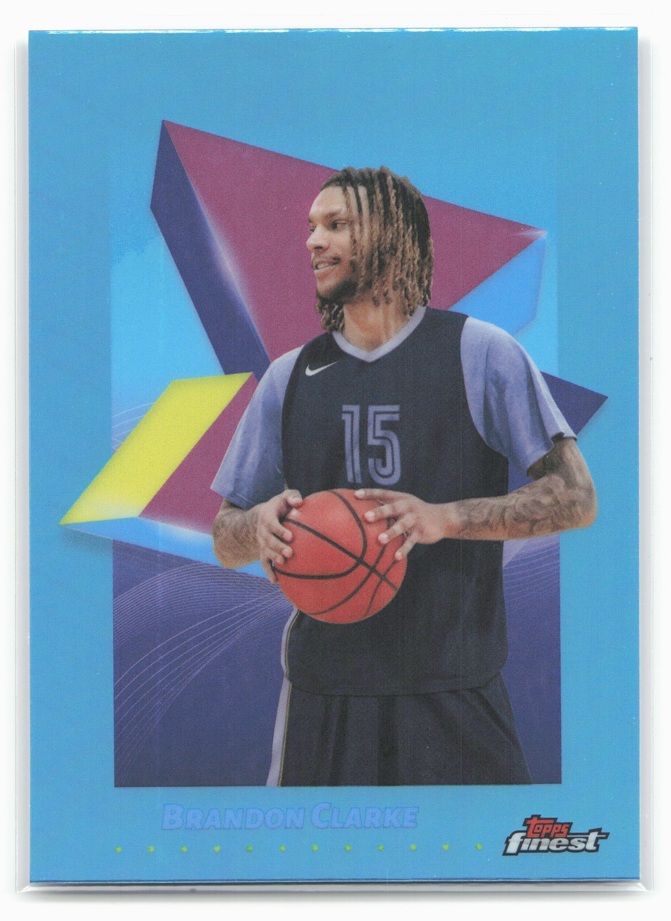 2024-25 Finest #49 Brandon Clarke Sky Blue Refractor 19893
