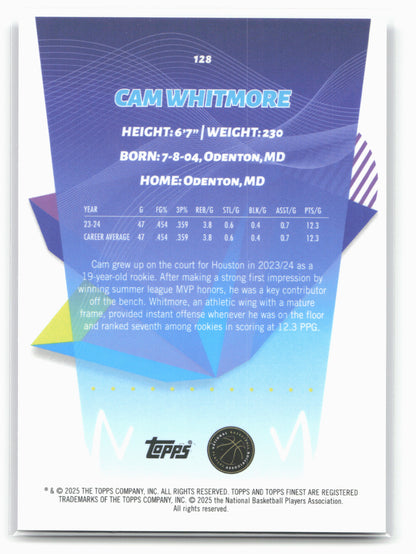 2024-25 Finest #128 Cam Whitmore Purple X-Fractor 19906