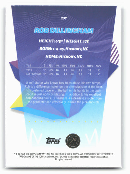 2024-25 Finest #257 Rob Dillingham Purple Refractor 19907