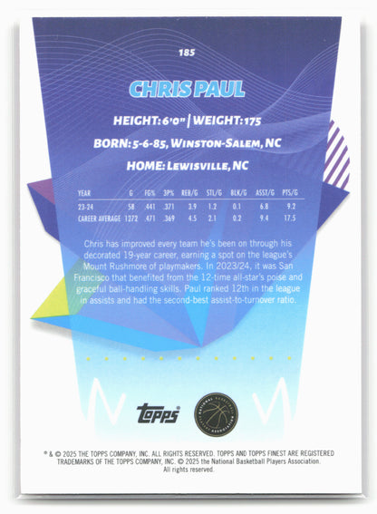 2024-25 Finest #185 Chris Paul Orange X-Fractor 19908