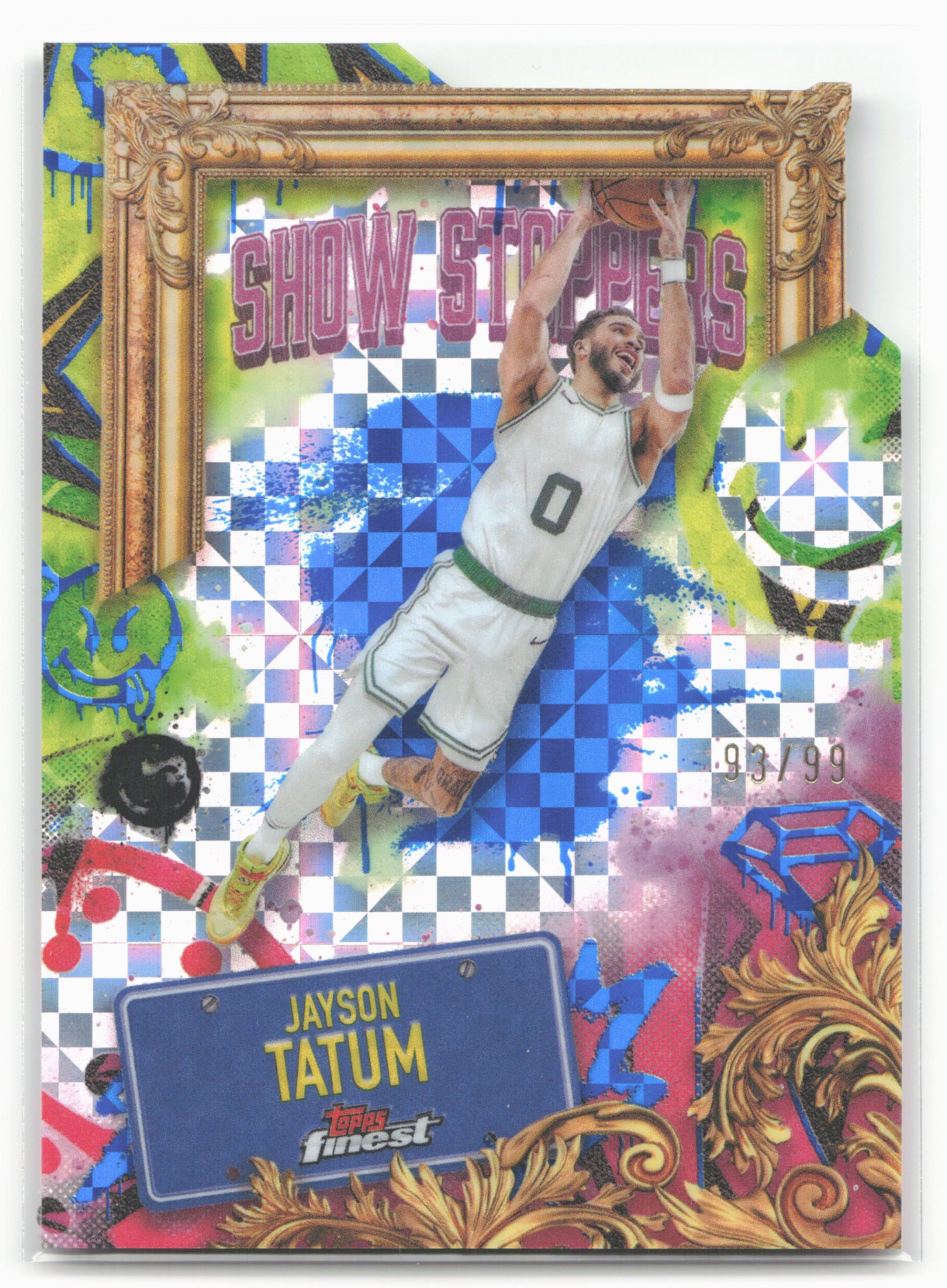 2024-25 Finest #S-4 Jayson Tatum Showstoppers Blue X-Fractor 19910