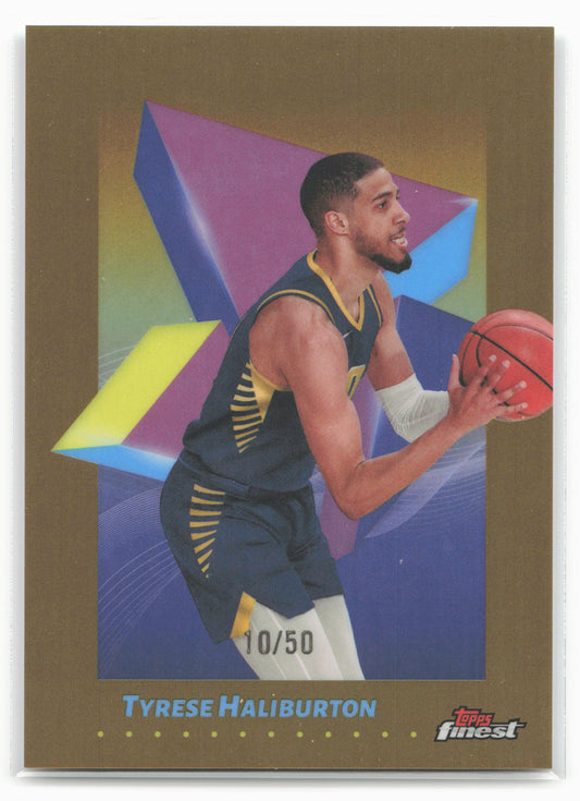 2024-25 Finest #38 Tyrese Haliburton Gold Refractor 19911