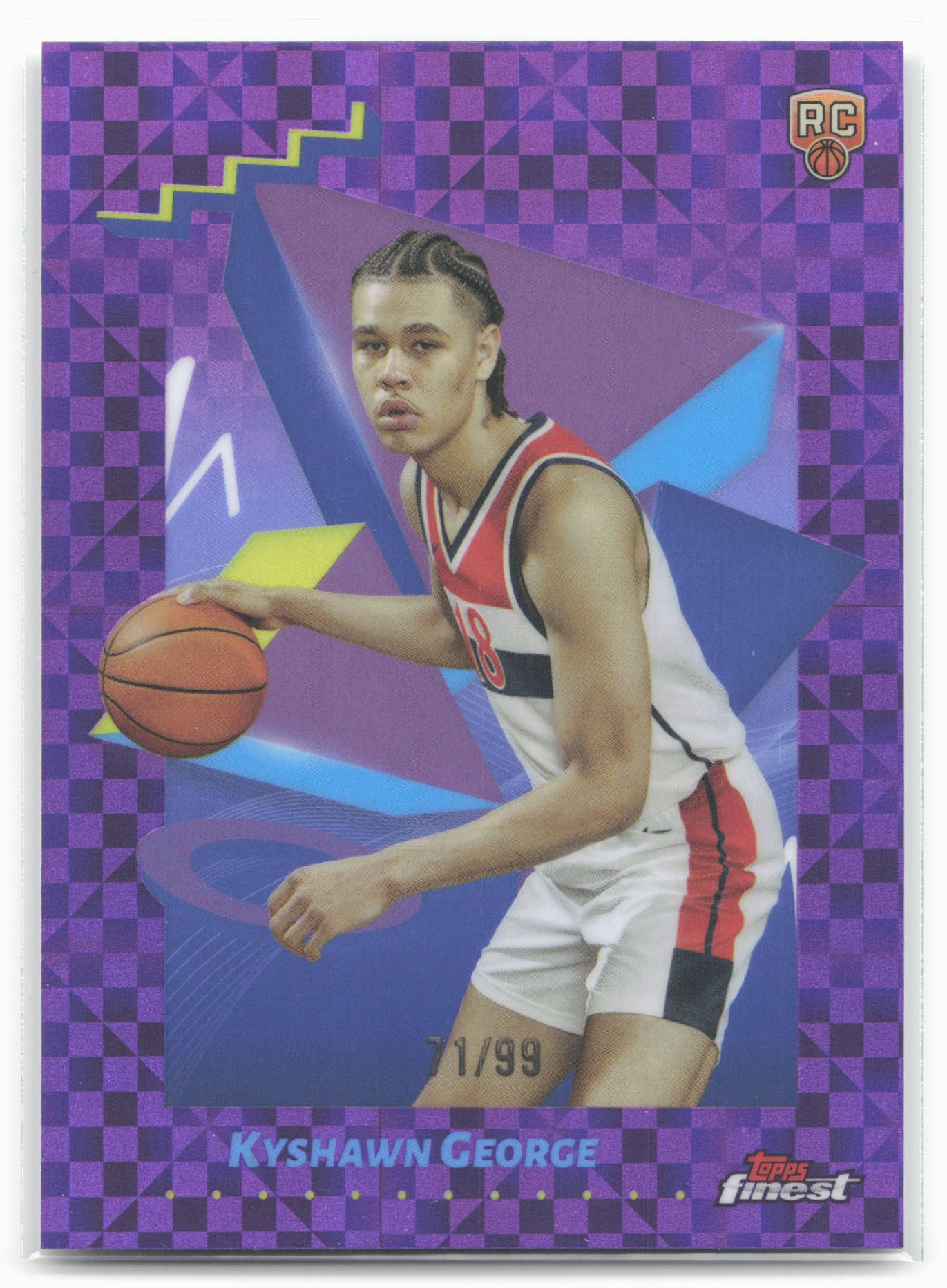 2024-25 Finest #200 Kyshawn George Purple X-Fractor 19916