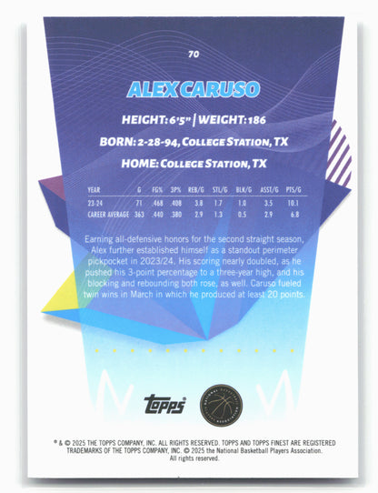 2024-25 Finest #70 Alex Caruso 19930