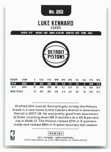 
2017-18 Hoops #262 Luke Kennard