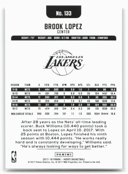 2017-18 Hoops #133 Brook Lopez