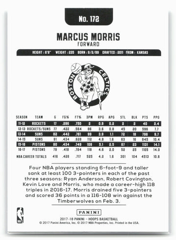 
2017-18 Hoops #172 Marcus Morris