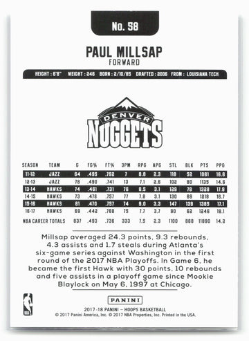 
2017-18 Hoops #58 Paul Millsap
