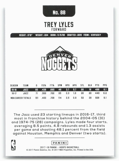 2017-18 Hoops #88 Trey Lyles