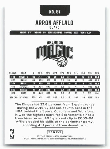
2017-18 Hoops #97 Arron Afflalo