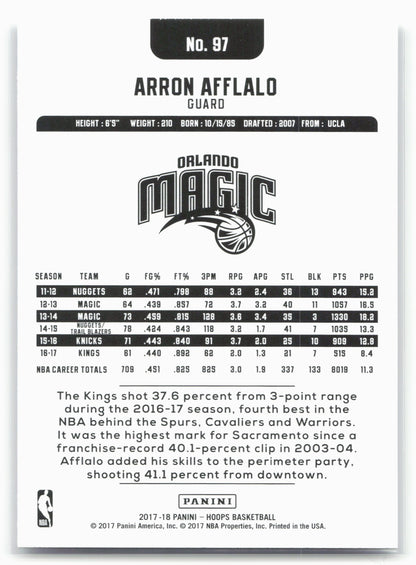 2017-18 Hoops #97 Arron Afflalo