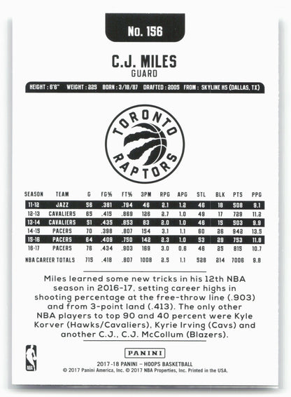 2017-18 Hoops #156 C.J. Miles