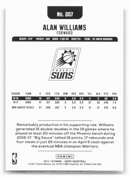 2017-18 Hoops #207 Alan Williams