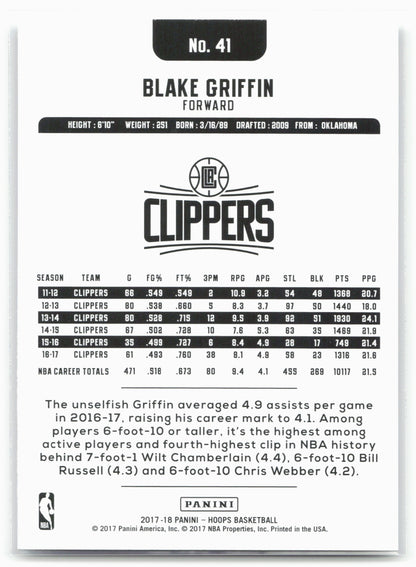 2017-18 Hoops #41 Blake Griffin