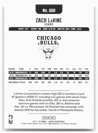 2017-18 Hoops #220 Zach LaVine