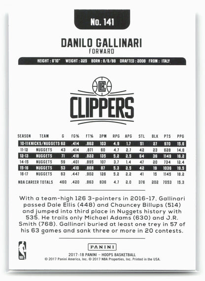 2017-18 Hoops #141 Danilo Gallinari