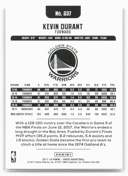 2017-18 Hoops #237 Kevin Durant